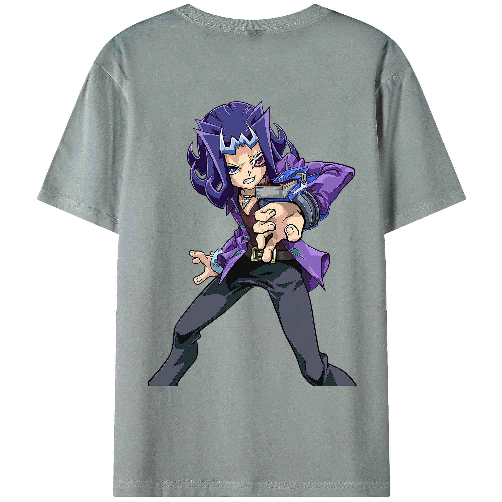 （画像用） 遊☆戯☆王 Yu-Gi-Oh! 綿100％ メンズ半袖Tシャツ（バックプリント） 通気性
